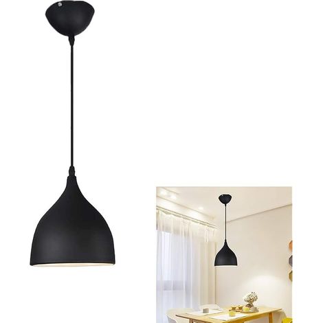 E27 Moderne Suspensions Luminaires Aluminium métal Vintage Suspensions Pendentif noir Luminaires Eclairage de Plafond Plafonnier Lustre Plafond de Lampes chambre couloir cuisine restaurant (1/5)