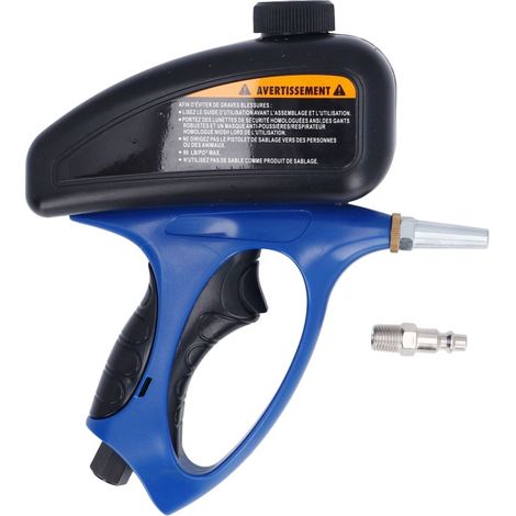 Beyamis Pistolet de sablage pneumatique portable 1/4 po pour décapage de peinture et de rouille (1/5)