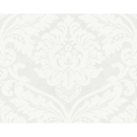 carta da parati parato espanso tnt damasco bianco