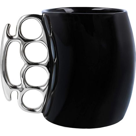 Coffee Mug, Ceramic Mug, 400 ml, Black, Classic, Reusable, Home, All Occasions, Christmas, Birthday (1/5)