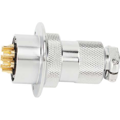 Connecteur aviation à bride ronde 8 broches de 30 mm (prise et fiche) (1/5)