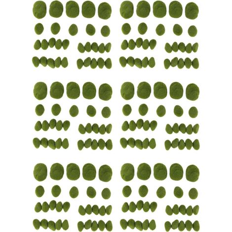 180 Pièces Séries 3 Tailles Roches de Mousse Artificielles Décoratives, Boules de Mousse Verte, pour Les Arrangements Floraux Jardins et Artisanat (1/4)