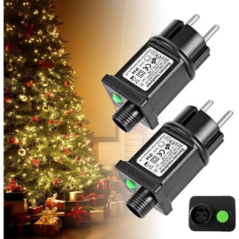 Lampeggiatore per ghirlanda 31V 6W trasformatore, ghirlanda luminosa con funzione timer, adattatore driver a bassa tensione impermeabile IP44 lampeggiatore per illuminazione natalizia, albero luminoso (1/4)