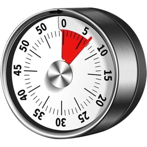 Küchentimer magnetischer Eieruhr magnetischer Sichttimer Edelstahl Countdown-Timer mechanisch 60 Minuten Küchenzeitmesser mit lautem Alarm zum (1/5)