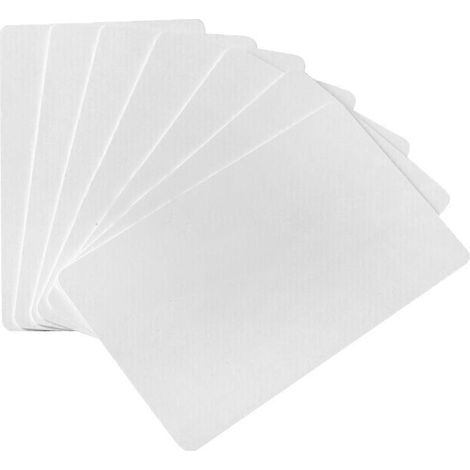 Cartes à puce blanches à contact pour contrôle d'accès, 100 cartes par paquet, durables et enregistrables. (1/5)