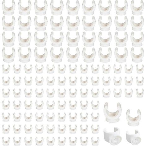 Lot de 150 colliers de serrage pour tuyaux PEX (1/2 pouce et 3/4 pouce) avec crochet en U et support pour tuyaux d'eau en PVC. (1/4)