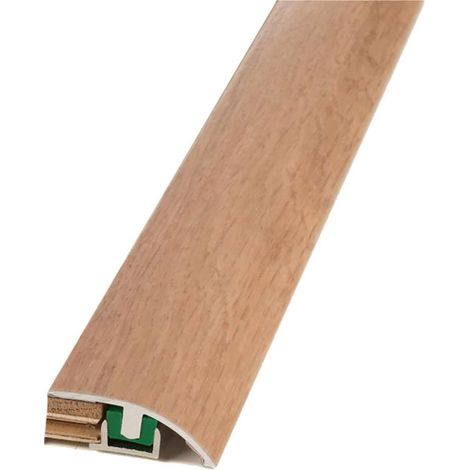 2PZ PROFILO CURVO CON BASE PER LAMINATO E PARQUET 'UNI rivestito rovere grigio