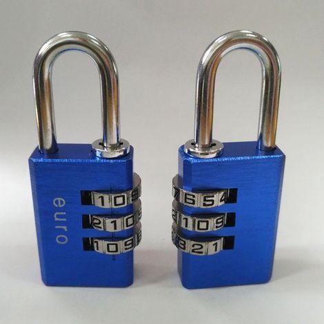 CADENAS À COMBINAISON 3 CHIFFRES ALUMINIUM - 30 MM