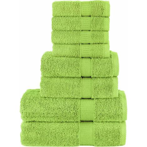 SOLUND Premium Handtuchset, Apfelgrün, 8 Quadratfuß, 600 g/m² (1/5)