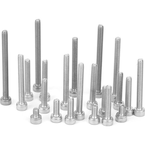Sechskantschraubenkappe 304 Edelstahl Multi-Längen Kombinationsset Nagelsortiment-Kit (280 Stück (M3)) (1/5)