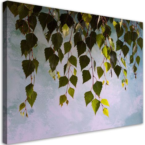 Wandbild Grüne Birkenblätter Natur Pflanzen 60x40