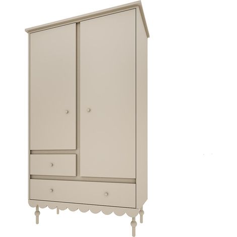 Armoire 2 portes 2 tiroirs Wood Luck Babushka Olive (1/4)