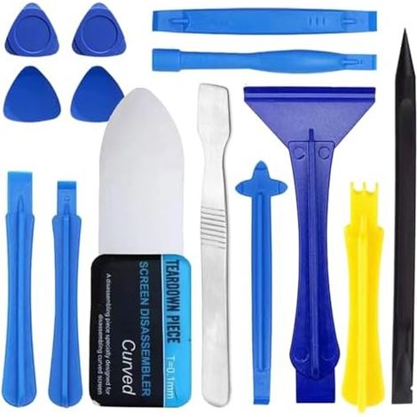 14PCS Kit d'outils de Levier - Outil d'ouverture, Métal, Plastique, Ultra Fin, réparation pour Smart Phone, Téléphone Portable, Ordinateur MacBook et Tablette (1/5)