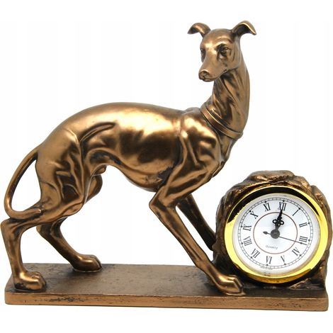 Orologio da tavolo decorativo - Statuetta di cane - Levriero (1/5)