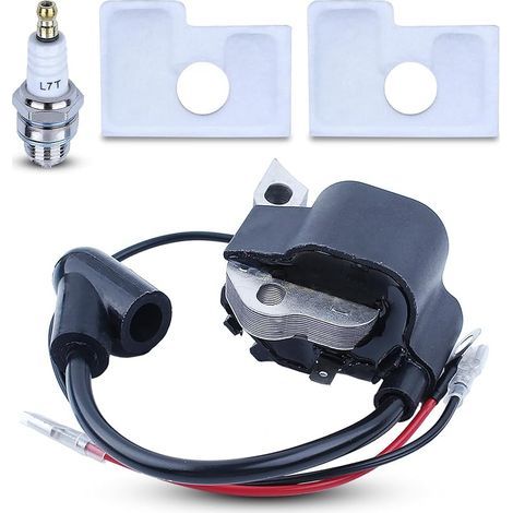 Bobine d'allumage pour Stihl MS170 MS180 017 018 MS170C MS180C avec filtre à air Bougie d'allumage Pièces de rechange 1130400 1302 (1/5)