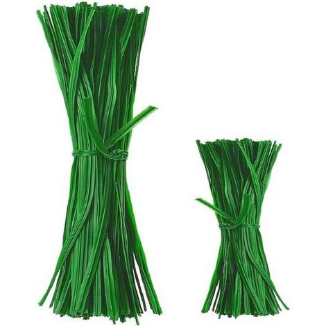 Attaches de jardin réglables - Adélala - 200 pièces - Longueur 30 cm et 10 cm - Plastique et métal (1/5)