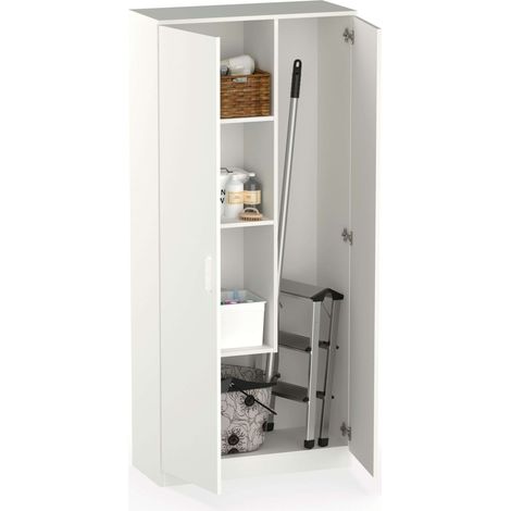 MUEBLES PITARCH Armario Multiusos Escobero Blanco - ref: 1113-AR
