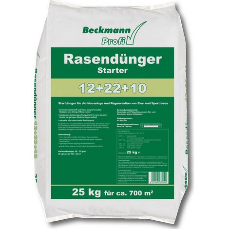 BECKMANN PROFI Rasendünger Starter 25 kg Startrasendünger Schnellwirkung Turbo (1/4)