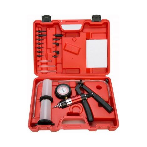 KIT POMPA A VUOTO MANUALE PER CAMBIO SPURGO OLIO FRENI AUTO MOTO 2 VASETTI (1/5)