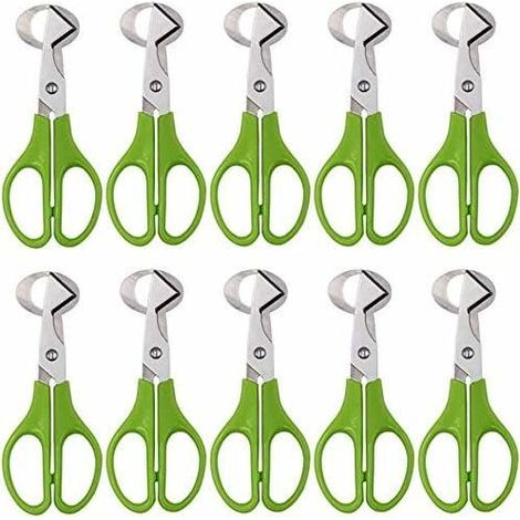 Lot de 10 ciseaux à œufs de caille, coupe-œuf en acier inoxydable (1/5)