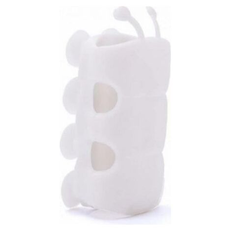 Support de pommeau de douche en silicone blanc, ventouse réutilisable, support mural pour salle de bain, accessoires (1/5)
