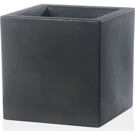 Vaso quadrato cappuccino 58x58 cm h 58 mod. Schio cubo