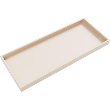 Étagère de salle de bain moderne en silicone pour comptoir et évier, plateau incassable et antidérapant pour savon, shampooing, parfum, éponge de cuisine (blanc, 30 x 12,5 cm)'-'White 30x12.5cm