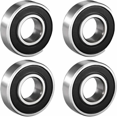 royaluxe -4 pièces 6001-2RS roulements à billes à double étanchéité 12mmx28mmx8mm en acier au carbone Z1 DE de