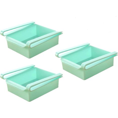 Tiroir Réfrigérateur - Boîte de Rangement pour Compartiment Légumes - Tiroir Extensible avec Aération - ABS - Rose - 16 x 15 x 7 cm