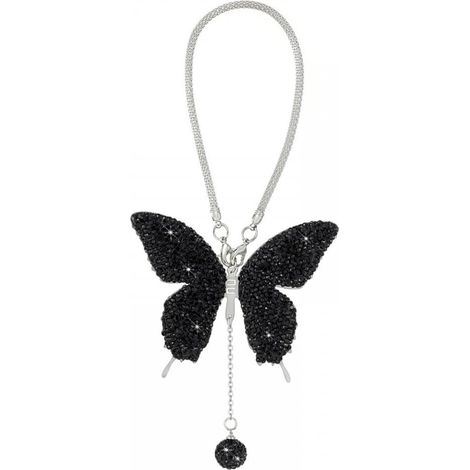 Decoración para espejo retrovisor de coche, colgante de mariposa con diamantes de imitación para espejo retrovisor de coche (1/2)
