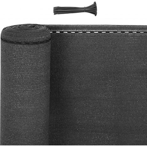 WOLTU Zaunblende Tennisblende aus HDPE 180 g/m² anthrazit 1,8 x 6 m