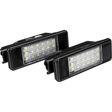 éclairage de plaque d'immatriculation 18 LED pour Peugeot 106207307308406407 C2 C3 C4 (1/3)