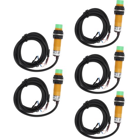 5 PCS Détecteur de Proximité Inductif NPN Non Encastrable, Boîtier ABS, Capteur de Commutation 6‑36VDC (1/5)