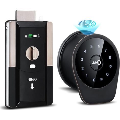 Serrure de porte intelligente Serrure de porte intelligente électronique Bluetooth automatique Code de verrouillage d'empreintes digitales biométrique Serrure de porte sans clé RIFD avec TTlock ( Colo (1/5)