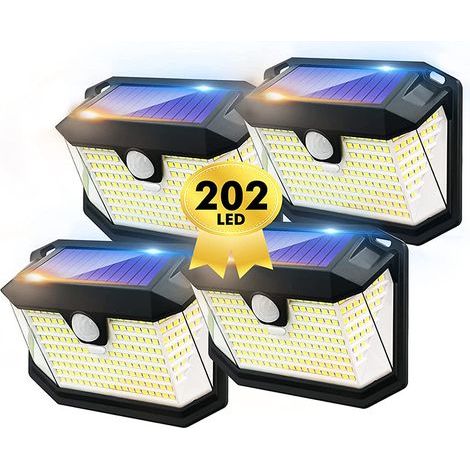 LED Solar Light paysage Cour éclairage humain induction imperméable à l'eau extérieure solaire wall light - 4pcs (1/5)