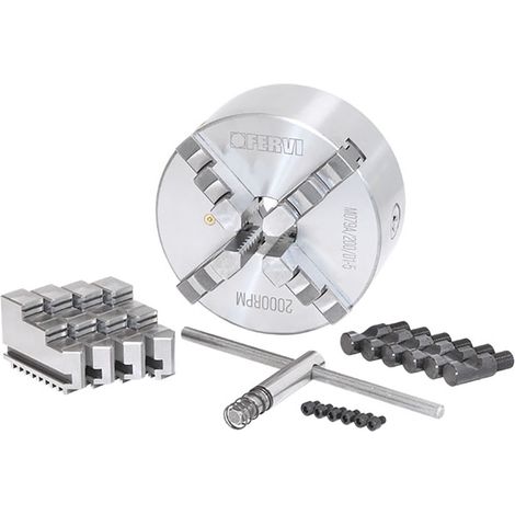 Fervi M079A/250/D1-5 Mandrino a 4+4 griffe di precisione autocentrante Camlock (1/4)