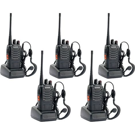 Micro Haut-Parleur 2 Broches Talkie Walkie Micro Portable Compatible avec Talkie Walkie Baofeng UV-5R BF-888S BF-88E RT24 RT22 RT27 Kenwood WOUXUN TYT HYT (1 Pcs)