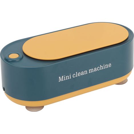 Mini appareil de nettoyage à ultrasons portable haute fréquence pour la maison, idéal pour les bagues, lunettes, pièces de monnaie et colliers (vert foncé). (1/5)