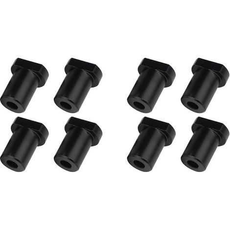 Lot de 8 serre-joints en alliage d'aluminium pour établi de travail du bois sur rail en T, pour positionnement de raboteuse, compatibles avec les trous de 20 mm (noir) (1/5)