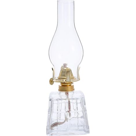 Lampe à Huile Carrée Vintage Verre Lanterne Kérosène Anti-Vent pour Éclairage Intérieur et Extérieur Style Rétro pour Jardin Camping et Décoration (1/5)