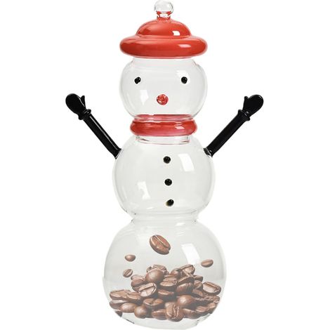 Bocal à bonbons de Noël – Bonhomme de neige organisateur pour bonbons  Pot organisateur de friandises, décoration de table de Noël pour banquets, chambre à coucher, fête, études, mariage (1/5)
