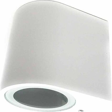 Applique a parete per esterno giardino ip65 lampada da muro moderna portalampada per faretto gu10 Bianco (1/3)