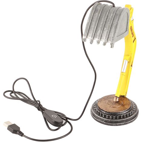 Lampe de bureau en résine en forme d'excavatrice (boîte, lampe 1 + câble USB 1) Couleur de l'image 1 (1/5)