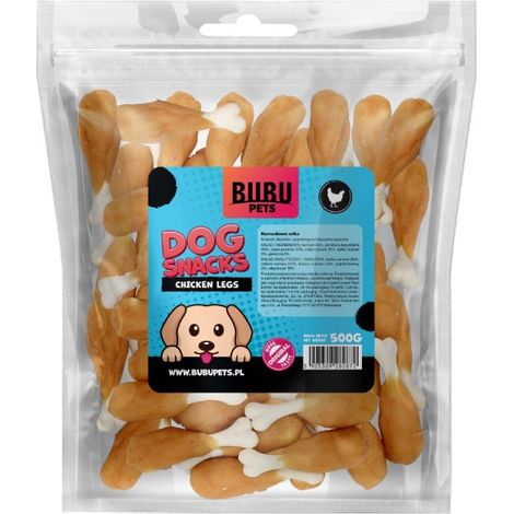 Bubu Pets Hundeleckerlis 0,5-kg-Packung – Calcium Bones Mini-Hühnerschenkel 500 g