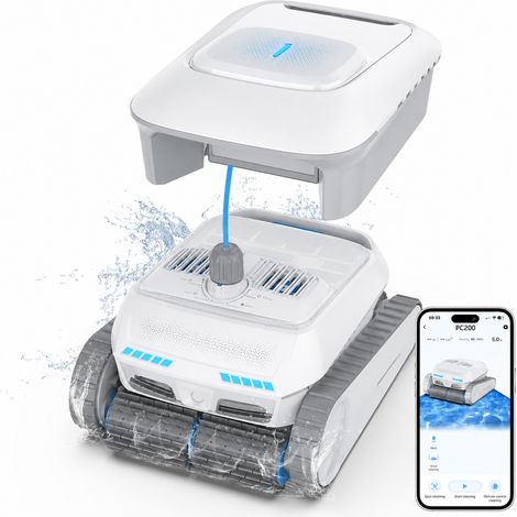 AIRROBO PC200 Robot piscine - 4 modes de nettoyage - Navigation intelligente - Retour automatique - 150 min d'autonomie - Sans fil - Jusqu'à 300 m² (1/5)