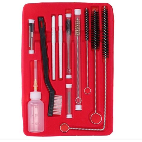( 22 pièces)Kit De Nettoyage pour Pistolets à Peinture, d'entretien Pistolet Pulvérisateur Outil Professionnel Aiguilles Brosses Pinceaux élevée Airbrush Tools Auto Moto ATV Cyclomoteur Soudeur (1/4)
