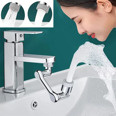 1080° drehbarer Wasserhahn mit Sprühfilter, Wasserhahn-Luftsprudler, Universal-Sprühfilter-Wasserhahn, Doppelfunktions-Badezimmerarmatur. (1/5)