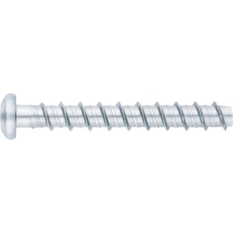 Vis a béton avec recouvrement zingué - Homologué ETE Opt.1 - Tête bombée Ø8 x 80 - Boite de 25