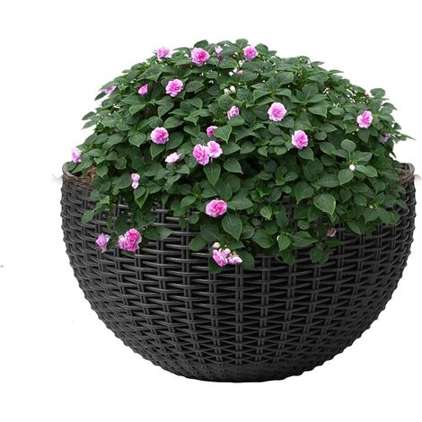Wandblumentopf Halbrunder Korb geflochtene Oberfläche