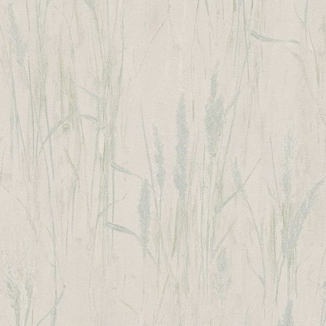 Natur Tapete Profhome 790945 Vliestapete leicht strukturiert mit floralen Ornamenten matt grau patina-grün grau-weiß 5,33 m2